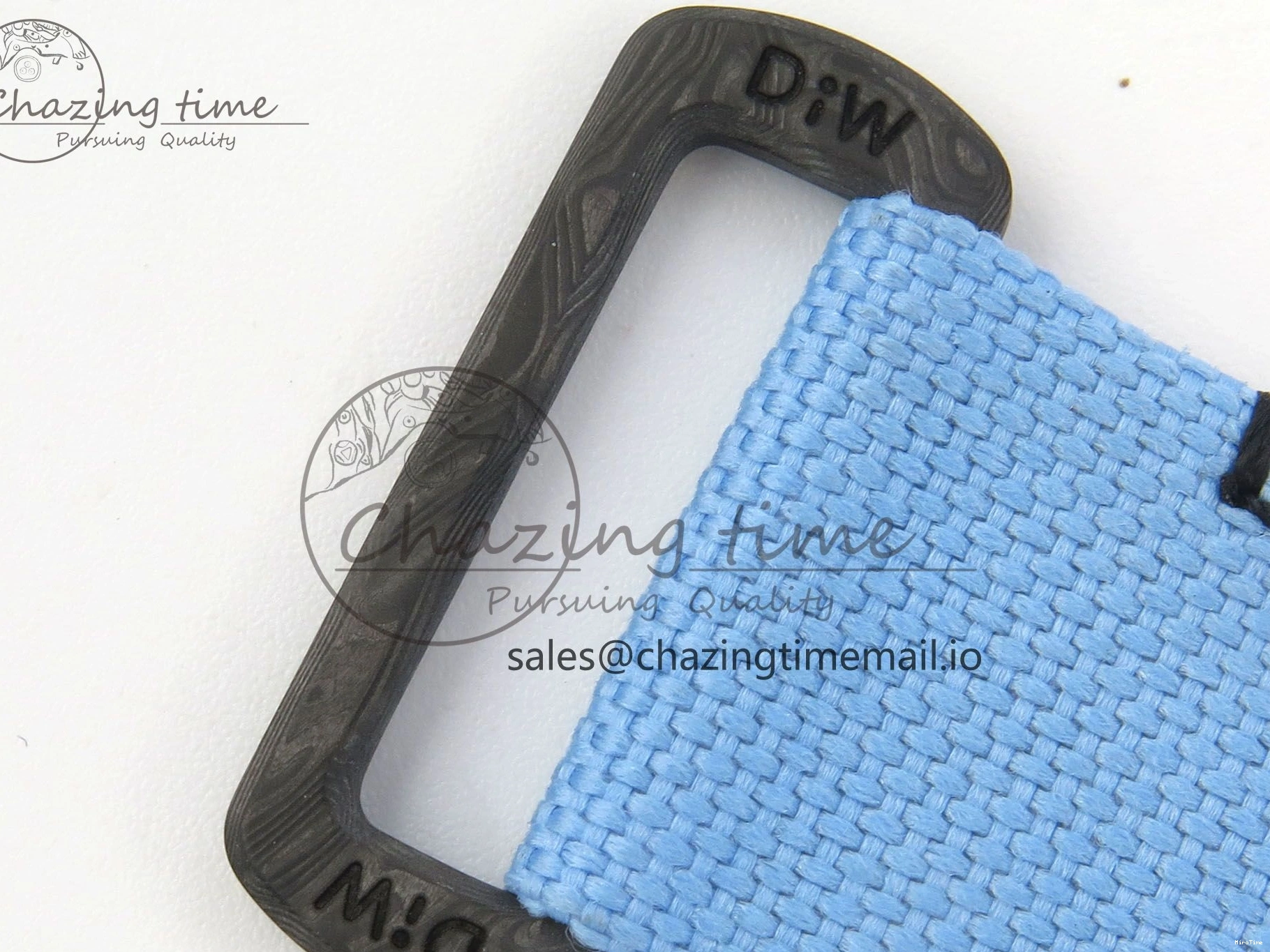 MiroTime 0403 Attractive Daytona DIW Carbon Case and Bezel DIWF Edition Black Dial on Blue Nylon Strap A 71